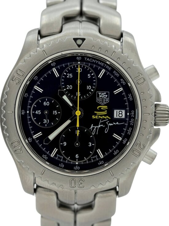 Tag Heuer 42mm Men\'s Link Limited Edition Aryton Senna Black Watch! Ref: CT2115! main image 2